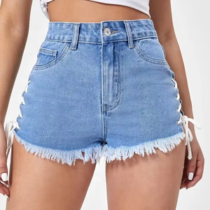 Taux d'usine dernière conception taille haute femmes Denim Shorts lavé déchiré jean moulant décontracté Sexy été Style pour les femmes 2025 - Product Image 4