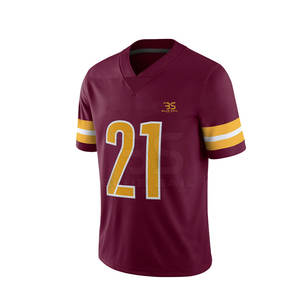 Maillot de football américain personnalisé respirant grande taille haut imprimé nom de l'équipe numéro pour hommes femmes maillot de fan de football - Product Image 1