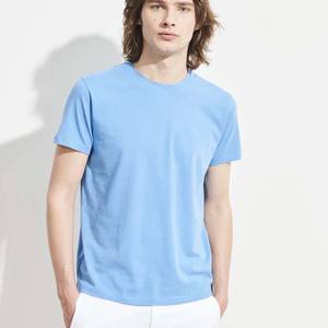 Camiseta de estilo suave para hombre 100% algodón orgánico Casual tamaño hasta 5XL 220 gramos tela de punto diseño en blanco con patrón de letras - Product Image 1