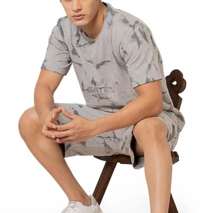 Ensemble T-shirt et short décontracté pour homme, respirant, uni, avec logo personnalisé, ensemble parfait pour l'été - Product Image 5