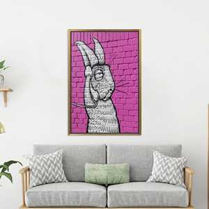 Decoración de pared moderna de vidrio templado - Impresión artística en lienzo, Lienzo con marco dorado - Product Image 1