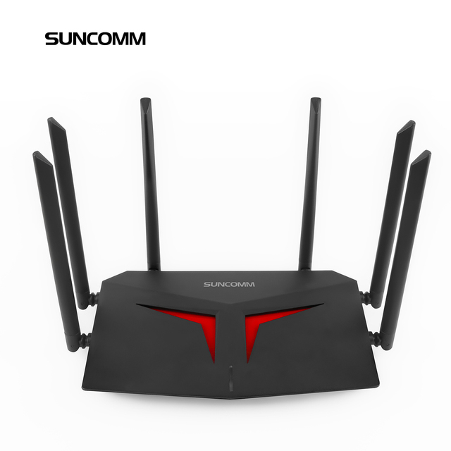 OEM AC1200 Dual Band WiFi Router Gigabit Wireless Router with 6 External Antennas MU-MIMO for Home Office