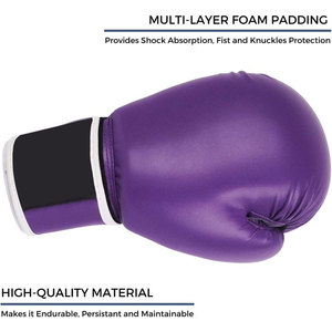 Guantes de Boxeo Morados 2026, Personalizados, de Alta Calidad, Ligeros, para Entrenamiento y Combate de MMA - Product Image 4