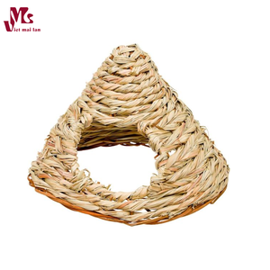 Nouveau herbe maison naturel tissé à la main jonc de mer jouer foin lit cabane jouet pour lapin Hamster cochon multi utilitaire Non jouet à mâcher - Product Image 4