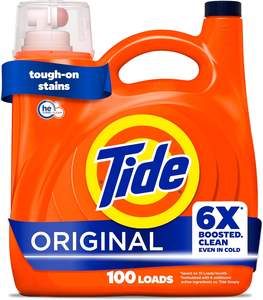 Détergent à lessive liquide Tide, parfum original, 125 fl oz, 100 lavages, nettoyage renforcé même à l'eau froide avec lavage concentré - Product Image 6