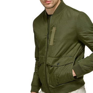 Chaqueta bomber de punto Clásica de Invierno para hombre, nuevo diseño de nailon/poliéster con cuello levantado, abrigo largo y fino - Product Image 5