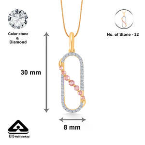 Pendentif classique Opaline Drape Or et Diamant - Product Image 5