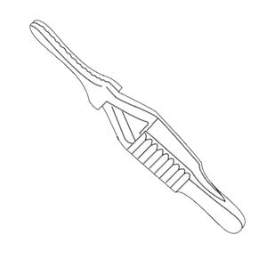 Abrazadera Dieffenbach Bulldog 105mm, mordazas dentadas finas curvadas 45mm, abrazadera de oclusión vascular atraumática, acero inoxidable quirúrgico - Product Image 1