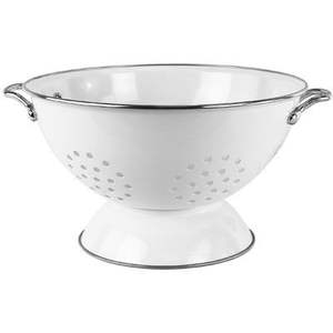 Stainless Steel Colander Polished Surface Look Fine Mesh Design Stylish Kitchens Washing Fruits Vegetables <b>Pasta</b> Daily Food - Product Image 1