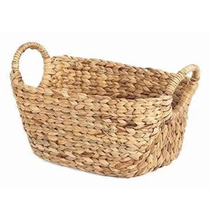 Elegante bolso de mano de jacinto de agua con un diseño ancho y estructurado con asas redondas, perfecto para un transporte natural y elegante - Product Image 4