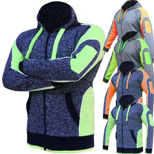 Sudadera con Capucha y Cierre de Cremallera para Hombre, Cuello Alto, Logotipo Personalizado, Transpirable y Resistente al Viento, Poliéster/Algodón - Product Image 3