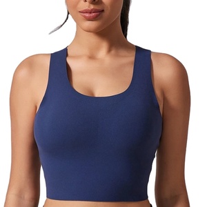 Soutien-gorge de sport de Yoga à soutien élevé pour femmes séchage rapide respirant bonnets rembourrés amovibles confort Fit Gym course haut de Fitness Style Simple - Product Image 1
