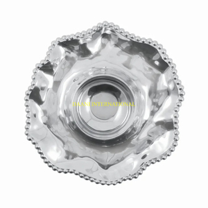 Bạc nho nho phục vụ Platter Vòng trang trí món ăn cho đồ ăn nhẹ trái cây kẹo thanh lịch bảng trung tâm chip Dip bát cho nhà - Product Image 3