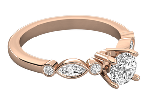 Bague de fiançailles et de mariage classique en diamant de laboratoire taille marquise 14 carats pour femme, certifiée IGI, couleur fantaisie légère, provenance Inde - Product Image 3