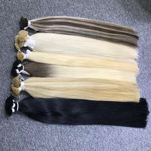 Fábrica al por mayor VQ Hair Bella Modelo 100% Extensiones de cabello humano Remy vietnamita Doble dibujado Raw Virgin Punta plana Queratina - Product Image 2