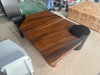 Table basse gigogne pour salon en bois de noyer massif, durable, design moderne combiné, mobilier de maison, vente en gros, marque Disen One