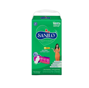 Toallas Sanitarias Sanilo Ultra Cottony, Suaves como el Algodón, Talla XXL 320MM, Paquete de 40 Toallas con 40 Toallitas, Alta Absorbencia - Product Image 4