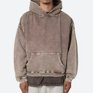 Sweat à capuche acide lavé Vêtements pour hommes Automne et hiver Pull éponge à capuche en détresse lavé lourd Sweats à capuche premium - Product Image 1