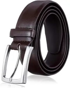 Popular hot selling luxury men's leather belt wholesale high quality leather belts with zinc alloy buckle