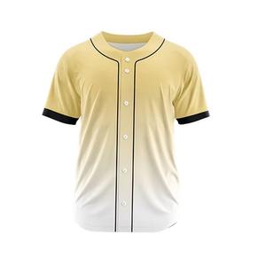 Camiseta de Béisbol Sublimada Personalizada OEM de Manga Corta con Diseño de Jersey con Patrón en Blanco - Product Image 2
