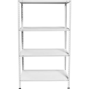 WELL HOME Étagère en métal blanc 75x30x150 cm avec 4 étagères - Product Image 4