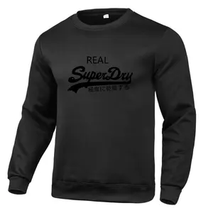 Tissu molletonné lourd en polyester/coton de qualité supérieure, coupe régulière, col rond, 350 g/m², unisexe, mode hiver - Product Image 1