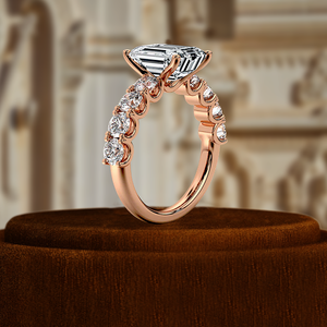 Bague de fiançailles pour femme en or 14K CT VS1-F diamant de laboratoire taille émeraude cadeau chrétien classique pour mariages anniversaires-IGI - Product Image 2