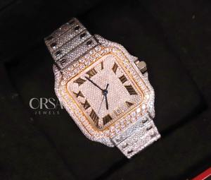 นาฬิกาประดับเพชรธรรมชาติสีเงินสุดหรูพร้อมนาฬิกาประดับเพชรแท้เพื่อลุคที่โดดเด่นและสไตล์ที่ไร้กาลเวลาลดราคา - Product Image 3