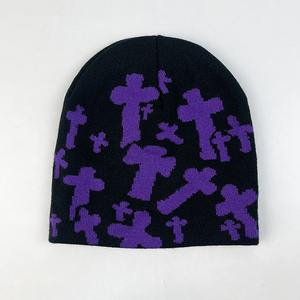 หมวกบีนนี่ถักสีสันสดใสหมวกบีนนี่สำหรับฤดูหนาวออกแบบโลโก้ได้ตามต้องการ - Product Image 4