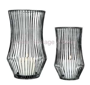 Porte-bougie chauffe-plat en fil de fer doré et argenté, design moderne fait main, lanterne festive pour la décoration de la maison, Noël - Product Image 3