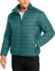 Chaqueta Acolchada para Hombre, Fabricada con Tela Reciclada, Abrigo Térmico Sostenible, Ropa Exterior Ecológica - Product Image 1