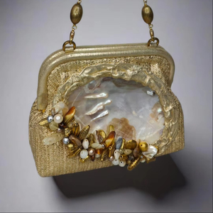 กระเป๋ามีฝาปิดประดับลูกปัดกระเป๋าสำหรับงานแต่งงานกระเป๋าคลัทช์ประดับด้วยหินทำมือสำหรับผู้หญิงอินเดียขายส่ง - Product Image 1