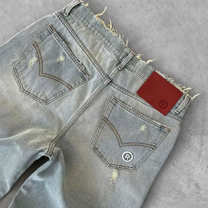 กางเกงยีนส์ทรงหลวมขาบานสำหรับผู้ชายกางเกงขากว้างทรงหลวมปกติแบบ2025 2025 - Product Image 6