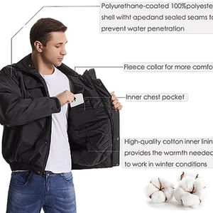 Vestes de sécurité de travail en plein air personnalisées pour hommes - ANSI Classe 1, poches imperméables, logo personnalisé, vente en gros - Product Image 4