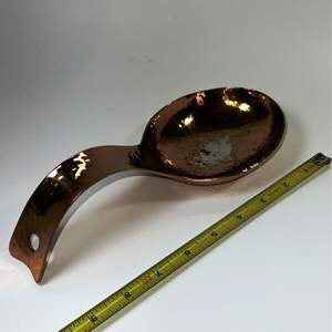 Reposapiés de cuchara de cobre martillado Reposapiés de cuchara personalizado Color personalizado Artesanía India hecha a mano - Product Image 2