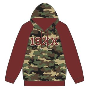 DST Delta Camo Body Maroon Raglan Sleeves Hoodie Cotton Blend Greek Sorority Apparel Divine Nine Soror Hoodie Founding Year - Product Image 2