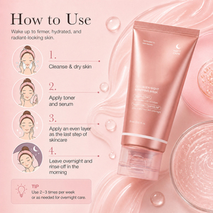 Masque de nuit au collagène coréen, masque facial peel-off pour la nuit, pour l'élasticité de la peau, 75 ml - Product Image 2