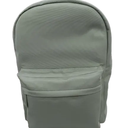Оптовая продажа, функциональный рюкзак оливкового цвета из переработанного полиэстера, базовая школьная сумка для ноутбука и коллажа для унисекс с подкладкой сзади