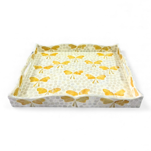 Bandeja Rectangular Hecha a Mano al por Mayor de Nácar, Bandeja de Servicio Natural de Concha, Hecha Directamente en Vietnam - Product Image 1