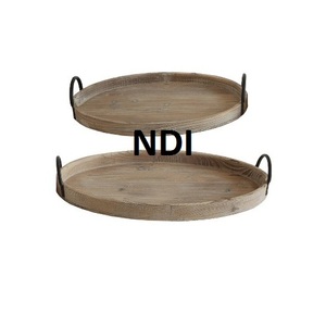 Bandejas para servir comida usada para el hogar, bandeja para servir fruta, bandeja de madera decorativa hecha a mano personalizada - Product Image 1