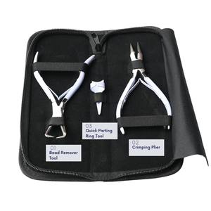 Mini Hair Extension Tools <b>Set</b> Microbead <b>Pliers</b> Micro Ring Remover <b>Pliers</b> & Hair Finger Separator Ring for Salon Installation - Product Image 3