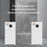 Sistem Baterai Penyimpanan Energi Surya LiFePO4 Modular 5.12kWh yang Dapat Ditumpuk dengan Inverter Hybrid untuk Penggunaan Rumah Tangga