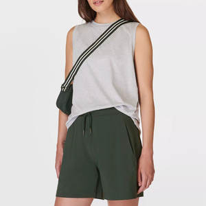 Vente en gros de shorts streetwear décontractés en coton personnalisés shorts d'été confortables à taille élastique avec poches - Product Image 4