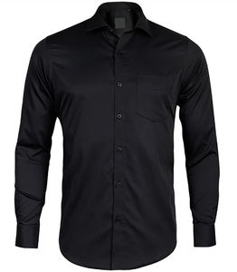 Camisas de Vestir de Popelina para Hombre, Nueva Llegada 2025, OEM, 100% Seda, Antiarrugas, Anti-UV, Ecológicas, Transpirables, Formales, con Cuello Camisero, para Primavera - Product Image 6