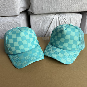 หมวกทรูคเกอร์แบบพรีเมี่ยมหมวกตาข่ายเปล่า5แผงปักโลโก้3D ออกแบบได้ตามที่ต้องการ - Product Image 2