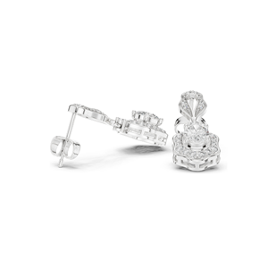 1.426 CT Lab <b>Diamond</b> <b>Earrings</b> for Women VVS-VS EF Clarity 18KT, 14KT, 10KT Gold & 925 Silver Rose, Yellow, White Gold & - Product Image 5