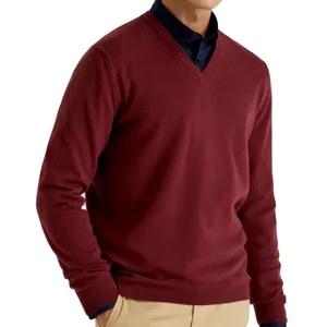 뜨거운 판매 최신 디자인 통기성 저렴한 가격 남성 니트 사업가 캐주얼 사무실 긴 소매 남성 스웨터