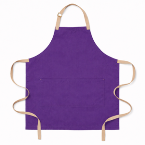 Pink Canvas Bib <b>Apron</b> with Adjustable Waist 1-4 Pockets Machine Washable Durable & Eco-Friendly for Cleaning Supplies Daily Use - Product Image 4