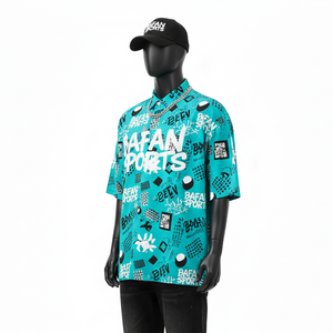 Polo pour homme en polyester piqué GSM, toucher lisse, couleur turquoise, impression par sublimation, logo personnalisé, chemises polo pour homme - Product Image 4