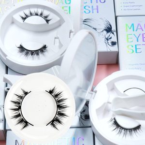 Kit de <span class=keywords><strong>faux</strong></span> <span class=keywords><strong>cils</strong></span> magnétiques faits main à bande complète, faciles à poser, souples, avec applicateur inclus, effet naturel, nécessitant un eye-liner quantique. - Product Image 3